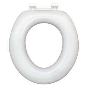Cush'n Soft White Padded Toilet Seat No Lid
